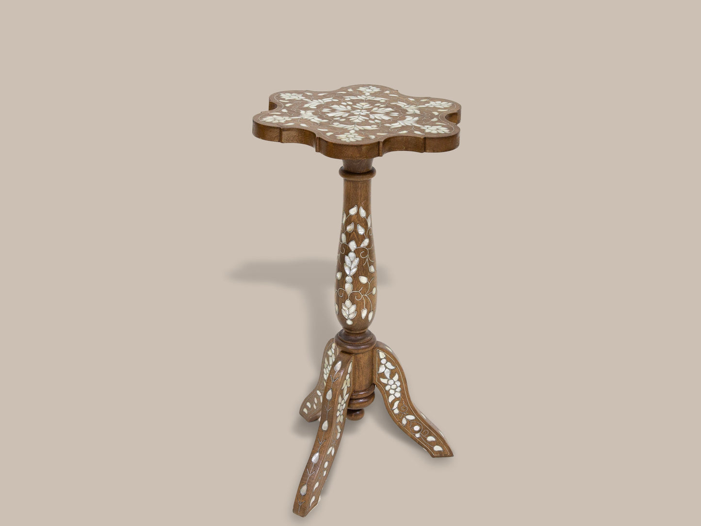 Small Table Hand Engraved Mother Pearl