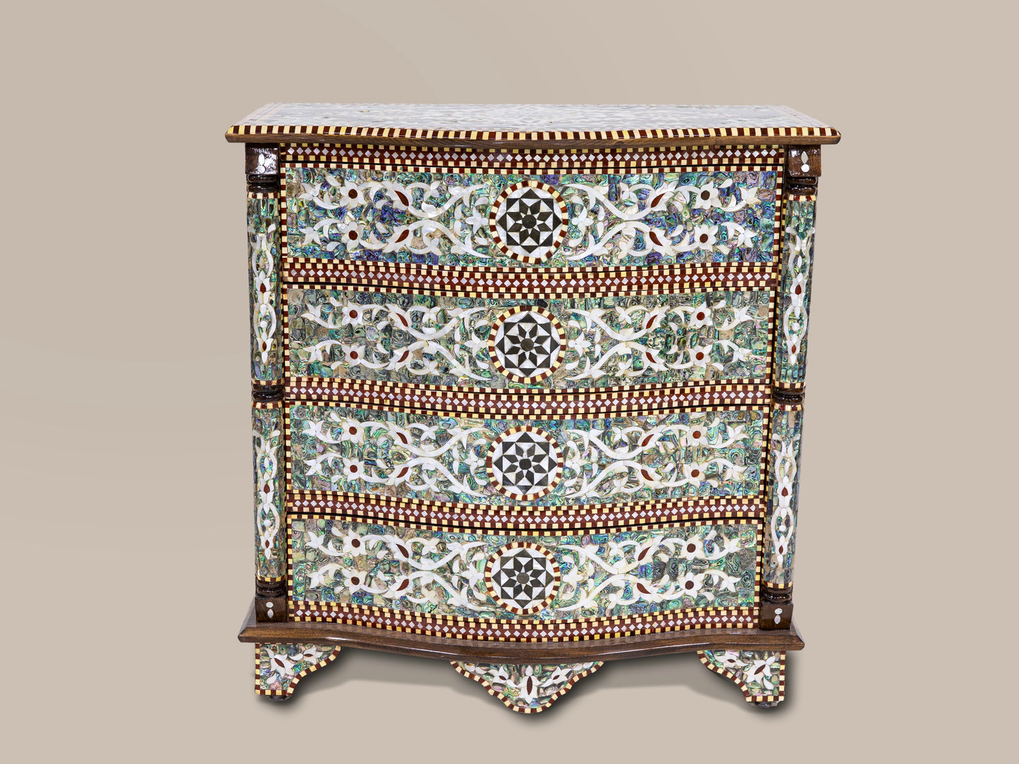 Dresser is covered in Mother of Pearl