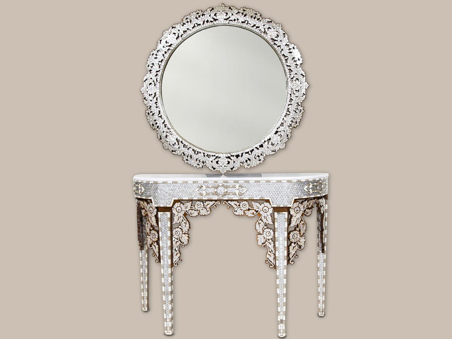 Console & Mirror Set