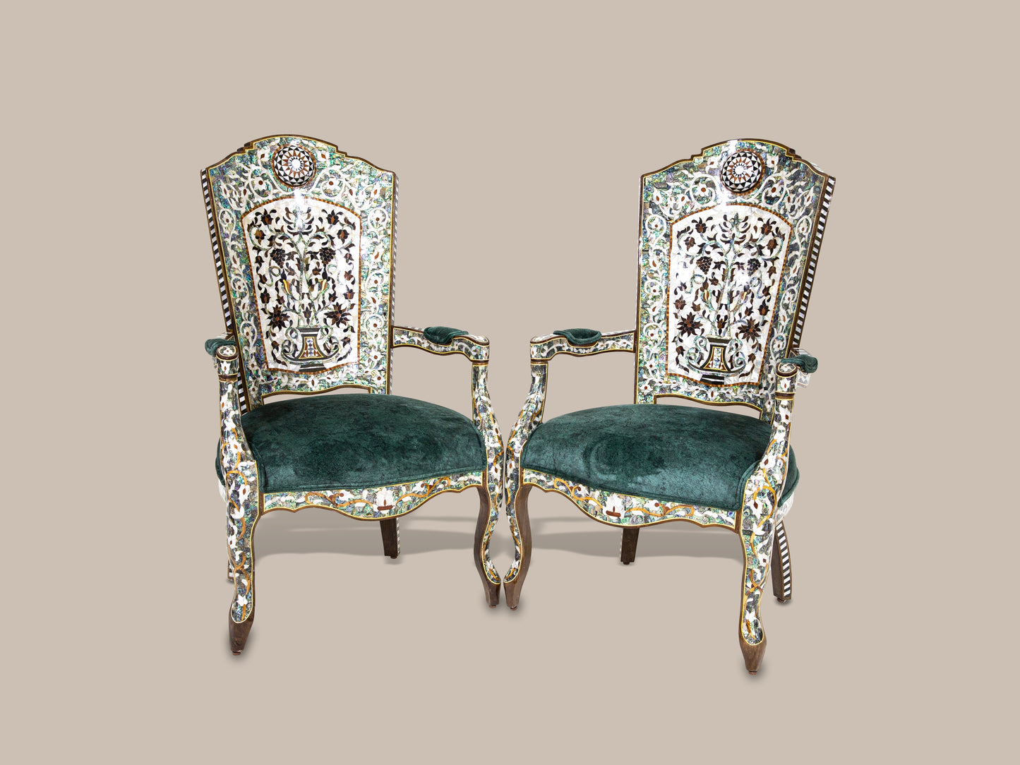 Sultan's Chair Set - Covered Mother Pearl