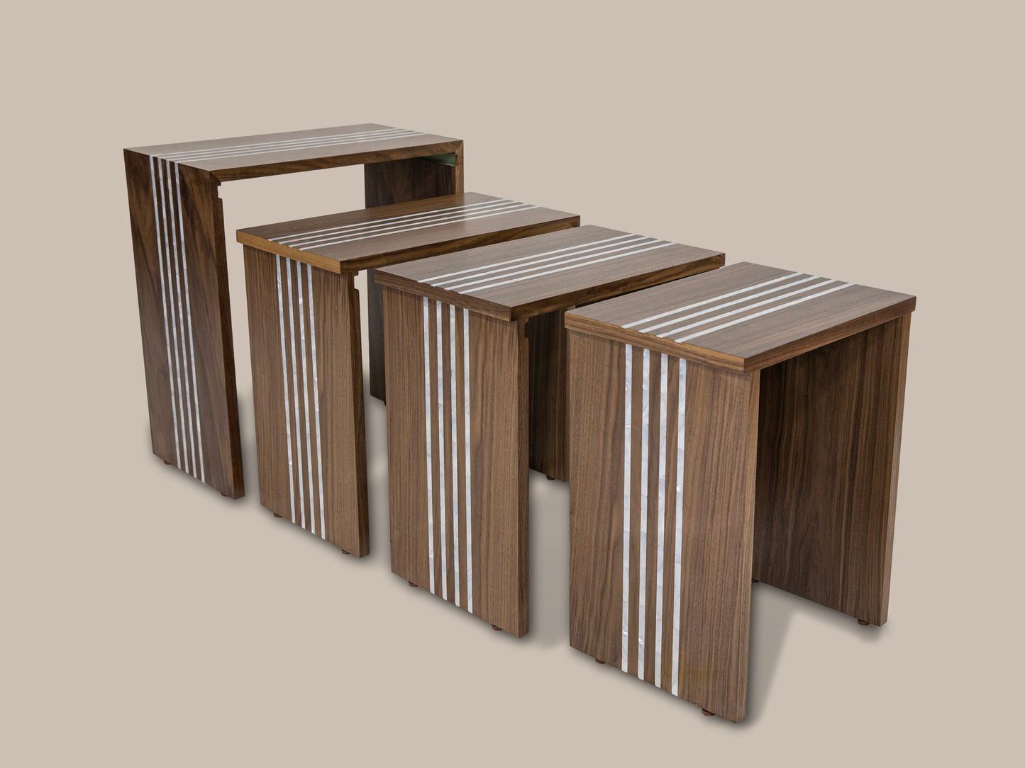 Modern Table Set Hand Engraved Mother Pearl