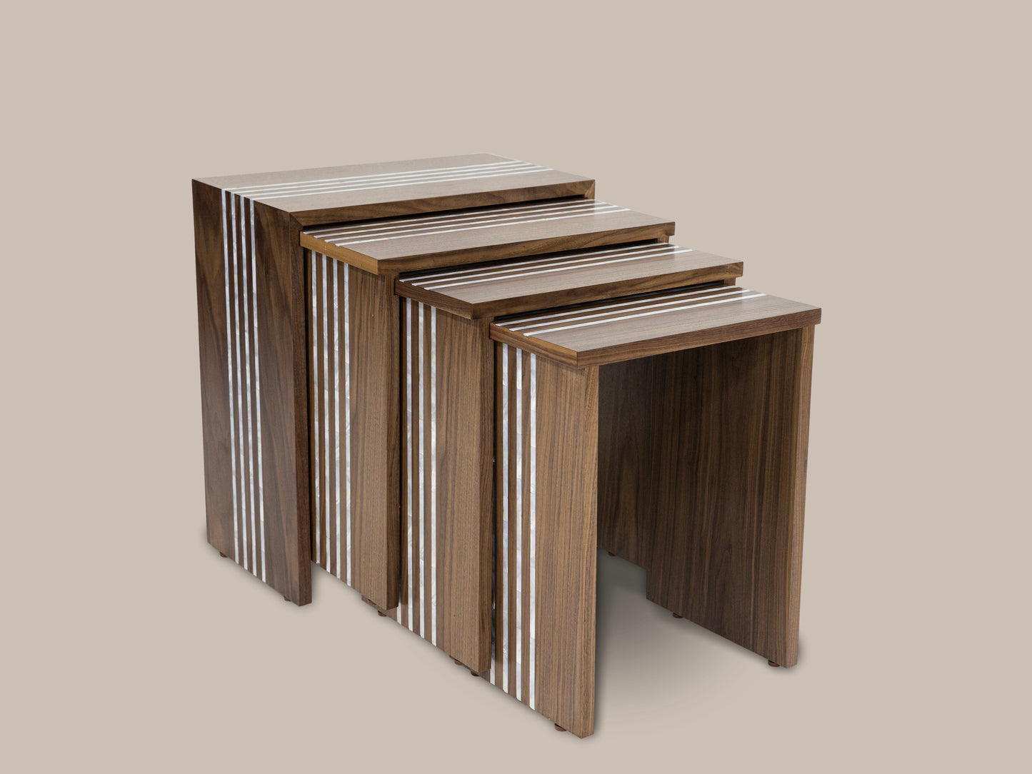 Modern Table Set Hand Engraved Mother Pearl