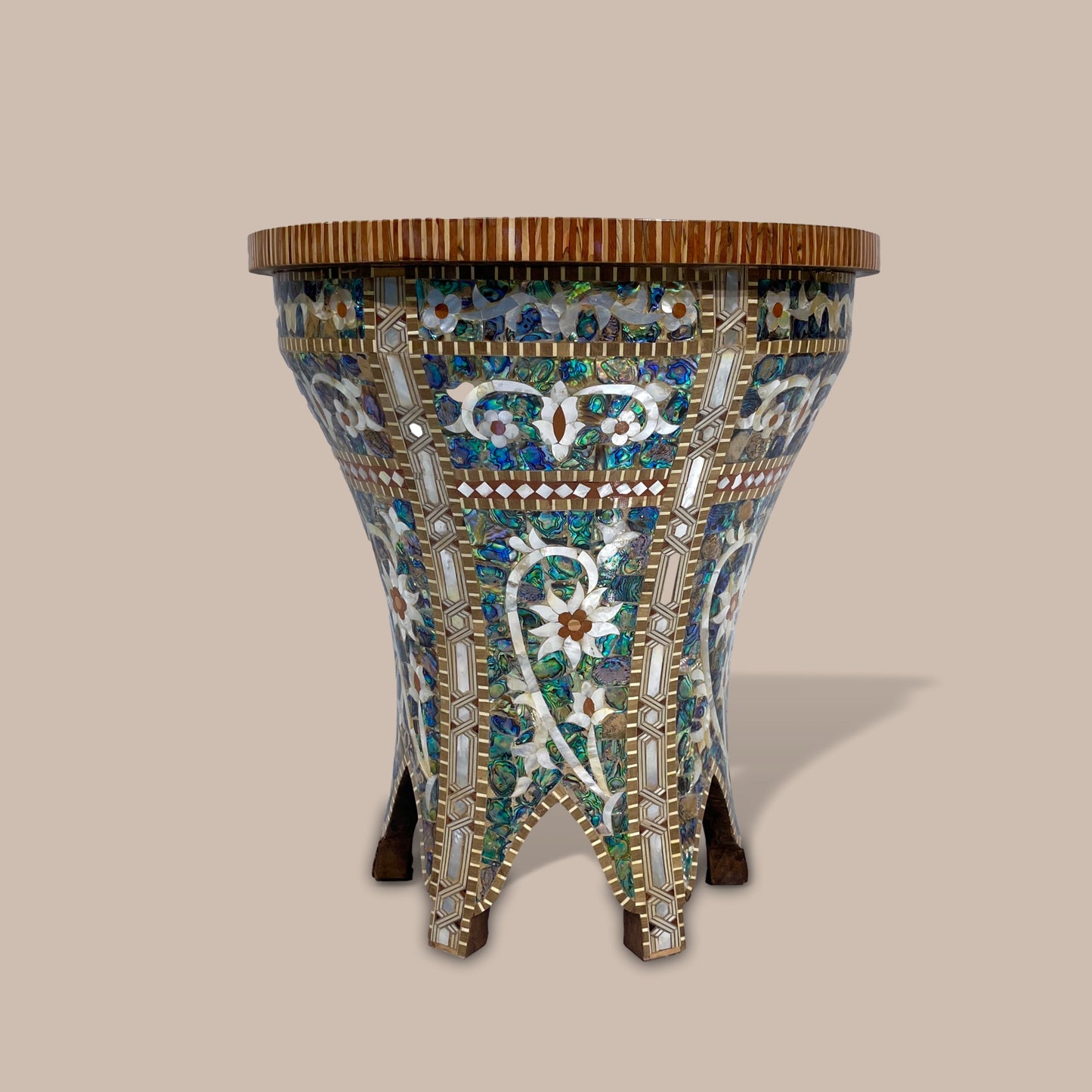 Emperor Chair & Table Set - Mother of Pearl