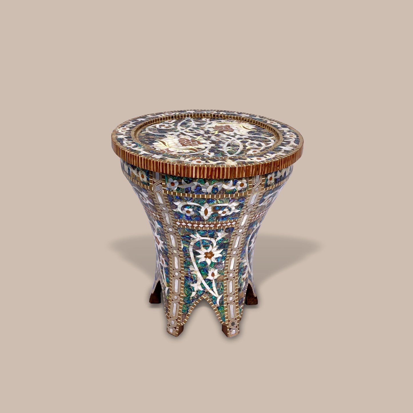 Emperor Chair & Table Set - Mother of Pearl