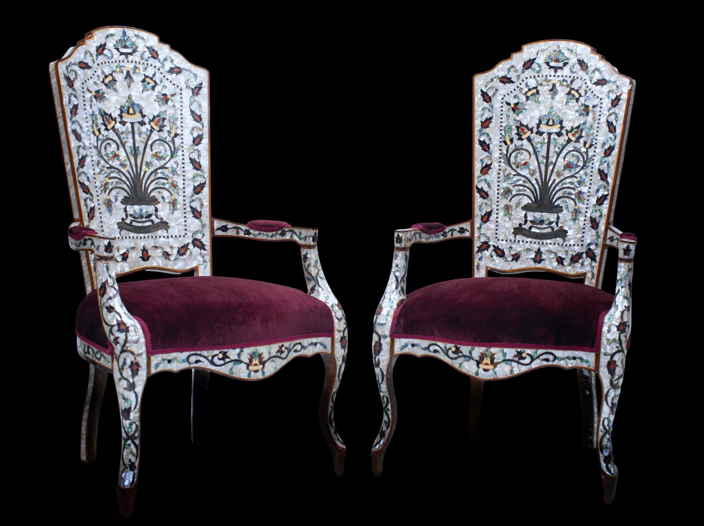 Large Chair Set - Covered Mother Pearl