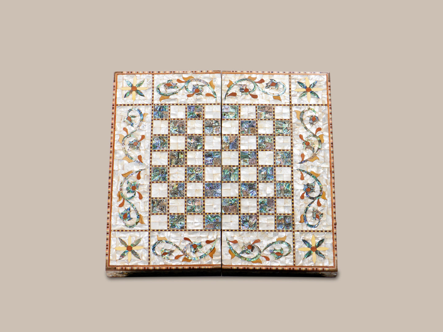 Mother Pearl Chess & Backgammon