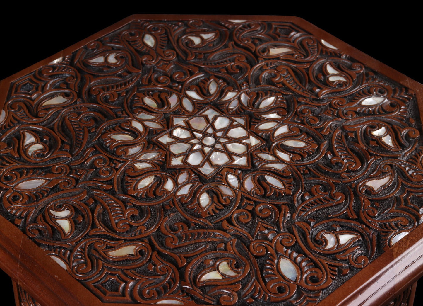 Side Table Set - Hand Engraved and Inlayed with Mother of Pearl