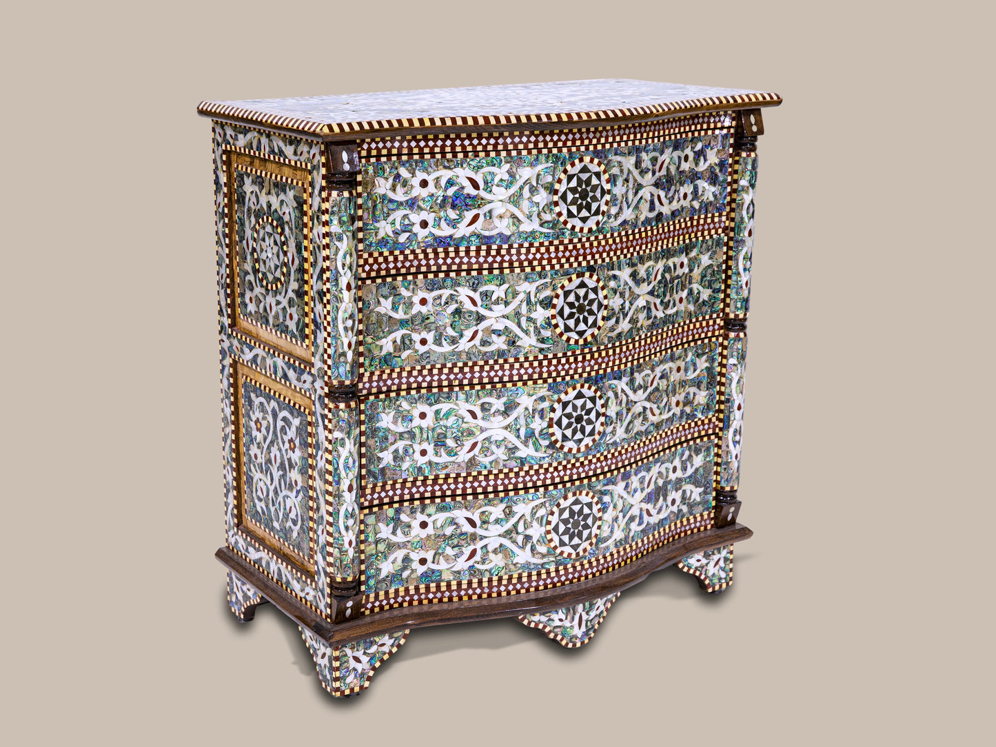 Dresser is covered in Mother of Pearl