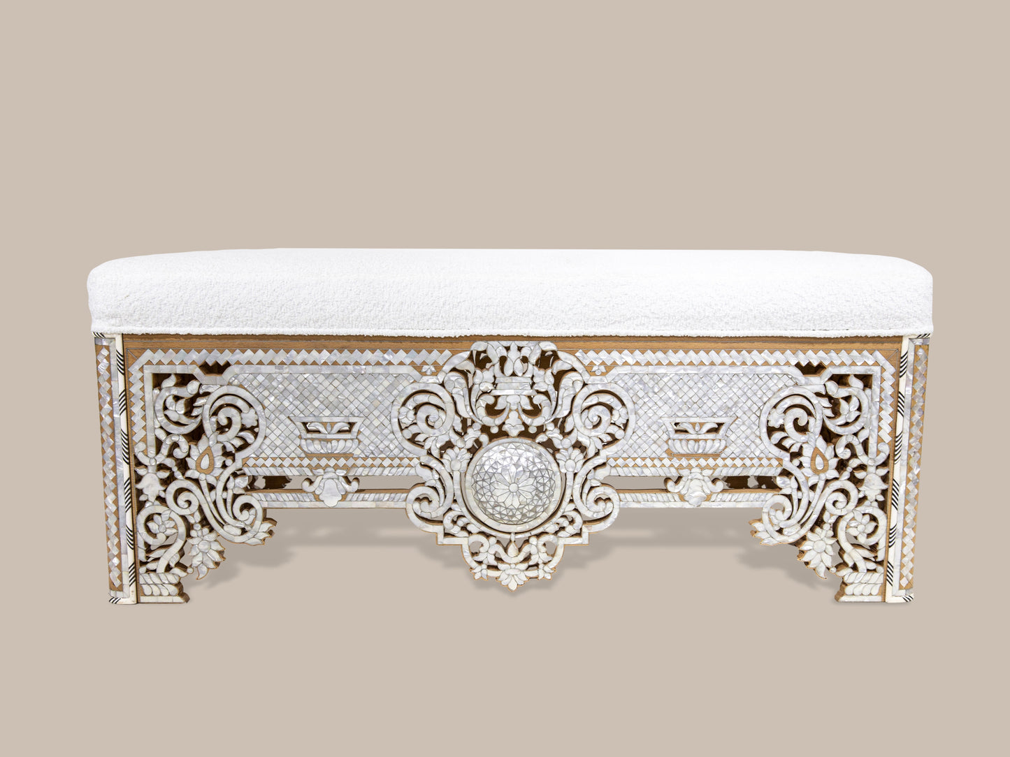 White Backless Sofa