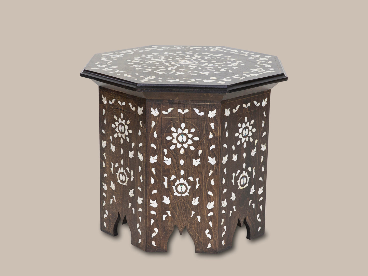 Table Hand Engraved Mother Pearl