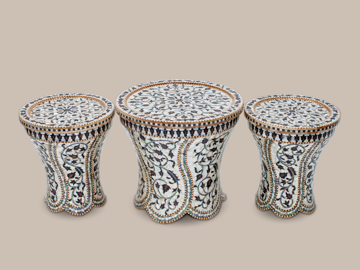 Accent Table Set - Mother Pearl