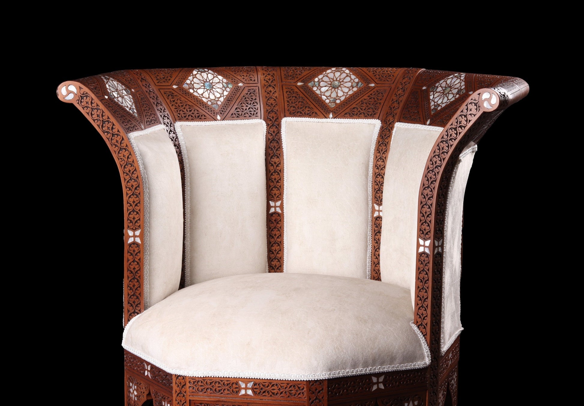 Chairs & Table Set - Carved and Inlayed