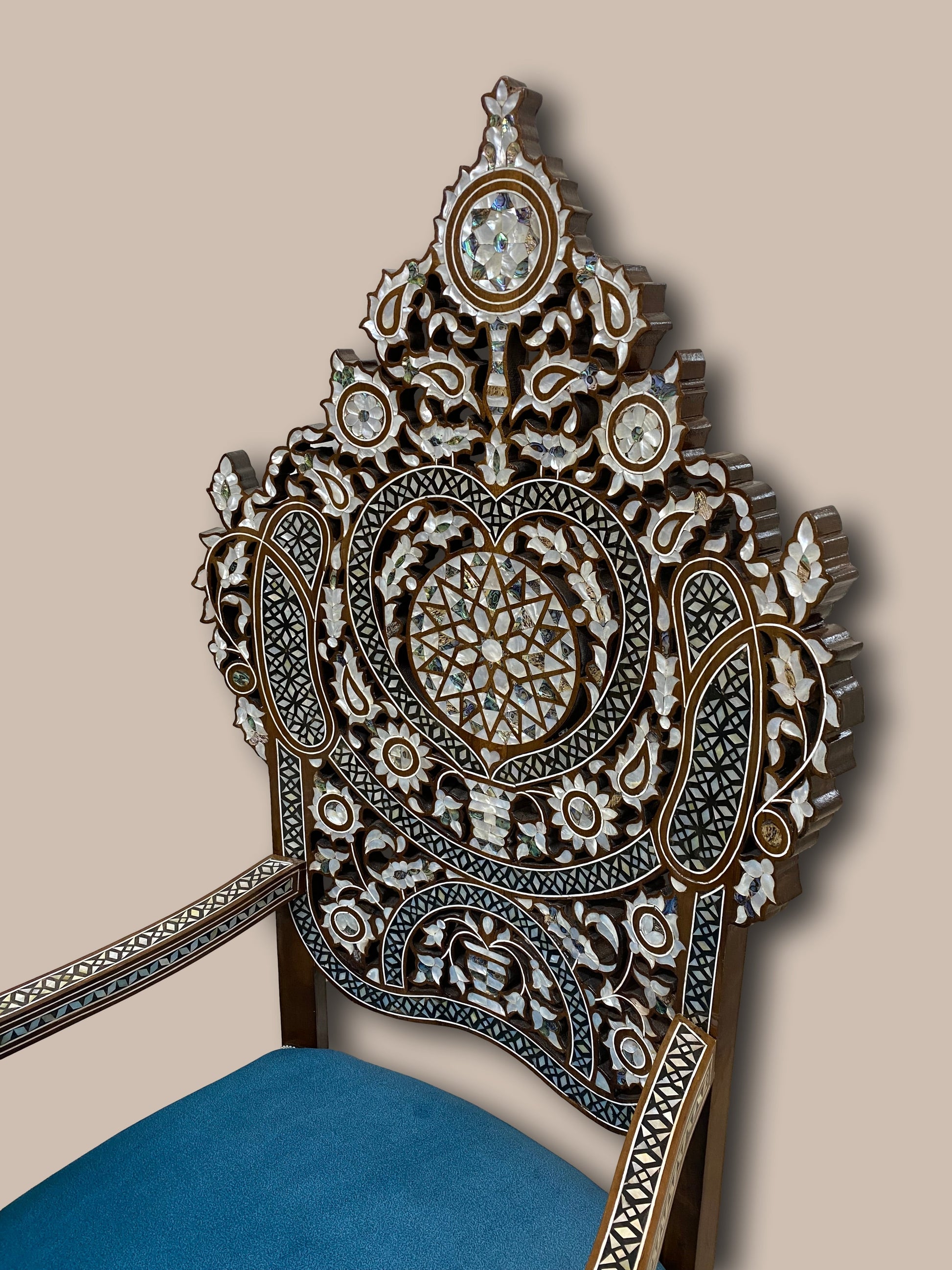 Chairs & Table Set - Inlayed with Mother of Pearl