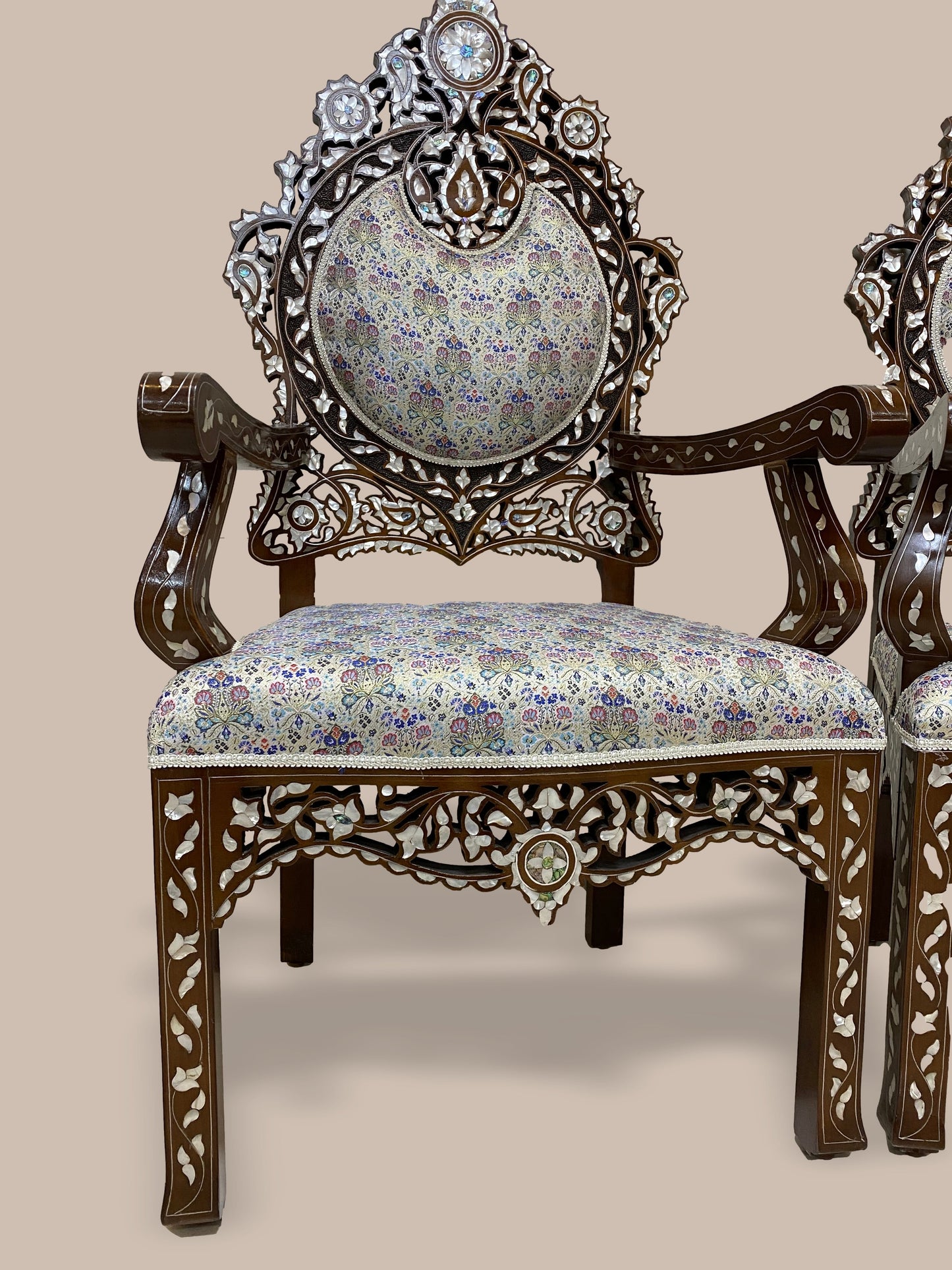 Chairs & Table Set - Inlayed with Mother of Pearl