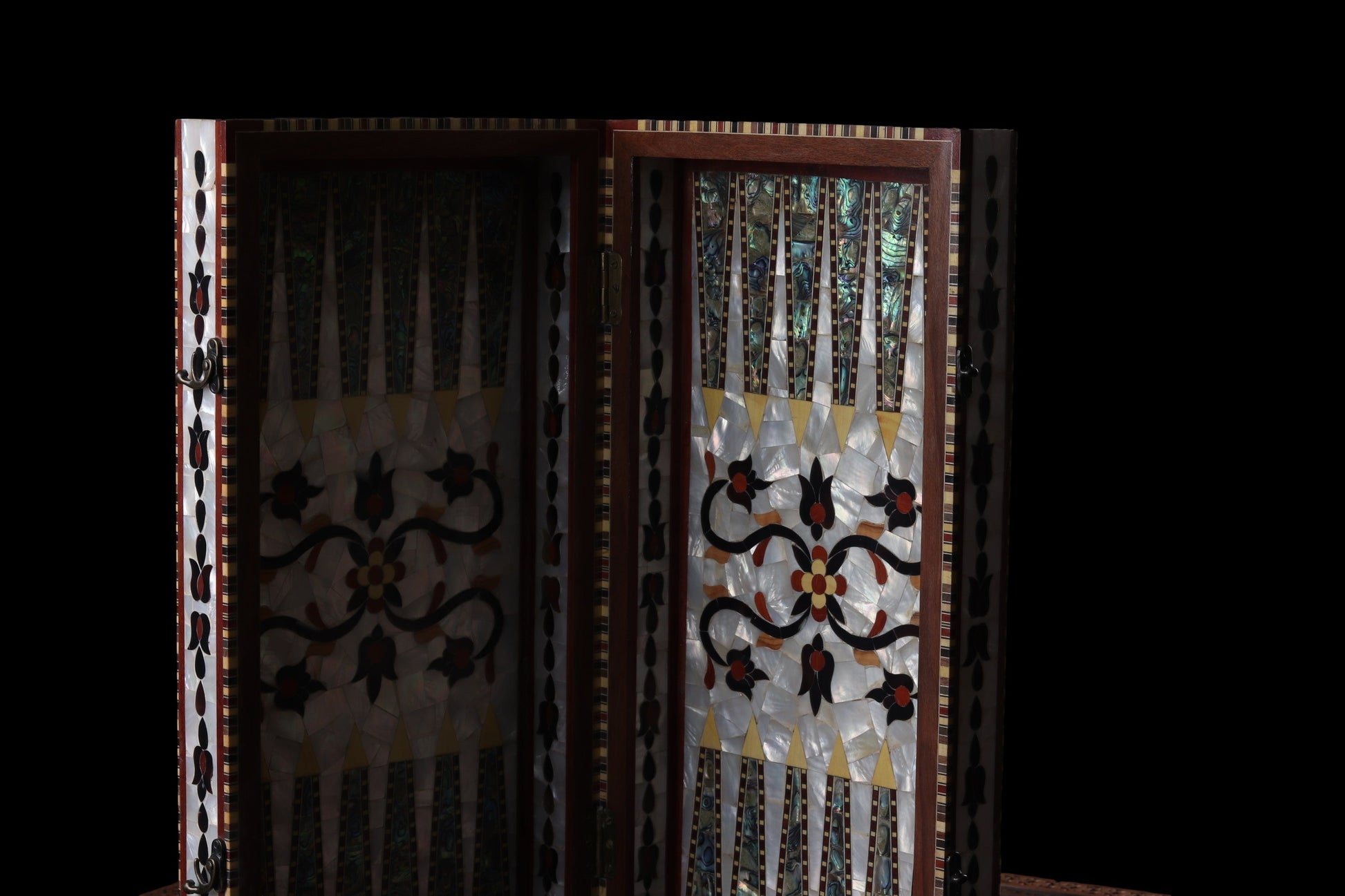 Chess and Backgammon Game Set - Covered in Mother of Pearl