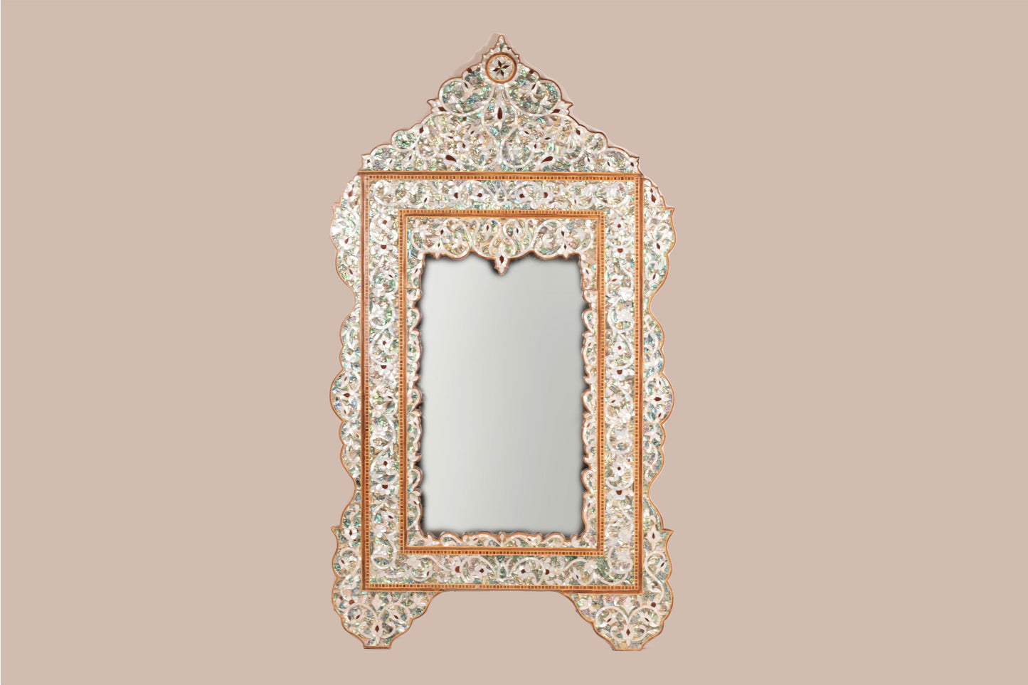 Dresser & Mirror Set - Covered in Mother of Pearl (Nacreous)