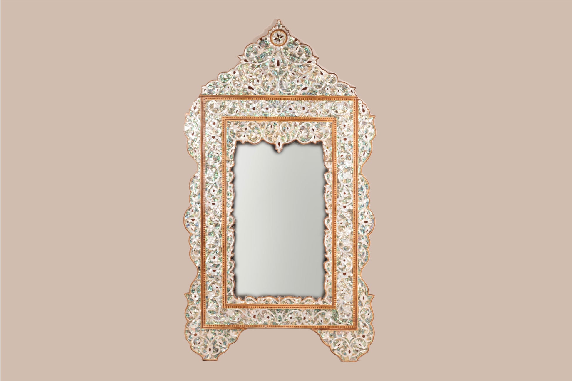 Dresser & Mirror Set - Covered in Mother of Pearl (Nacreous)