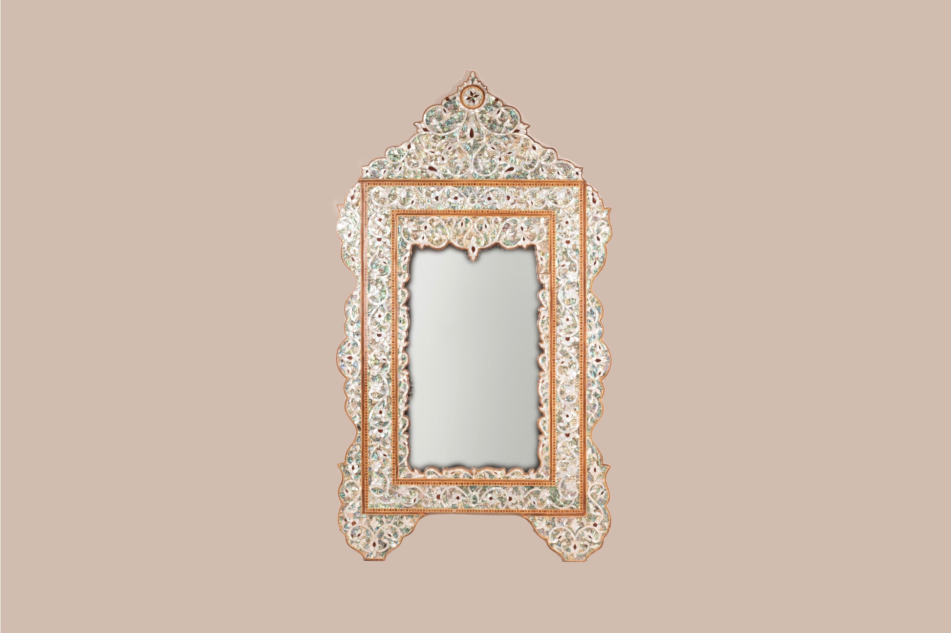 Dresser & Mirror Set - Covered in Mother of Pearl (Nacreous)