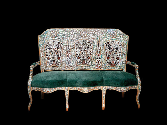 Emperor Sofa Covered Mother Pearl