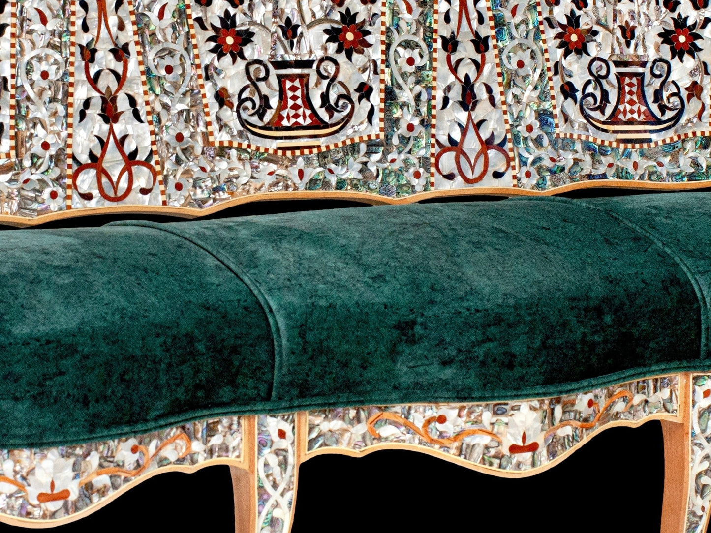 Emperor Sofa Covered Mother Pearl