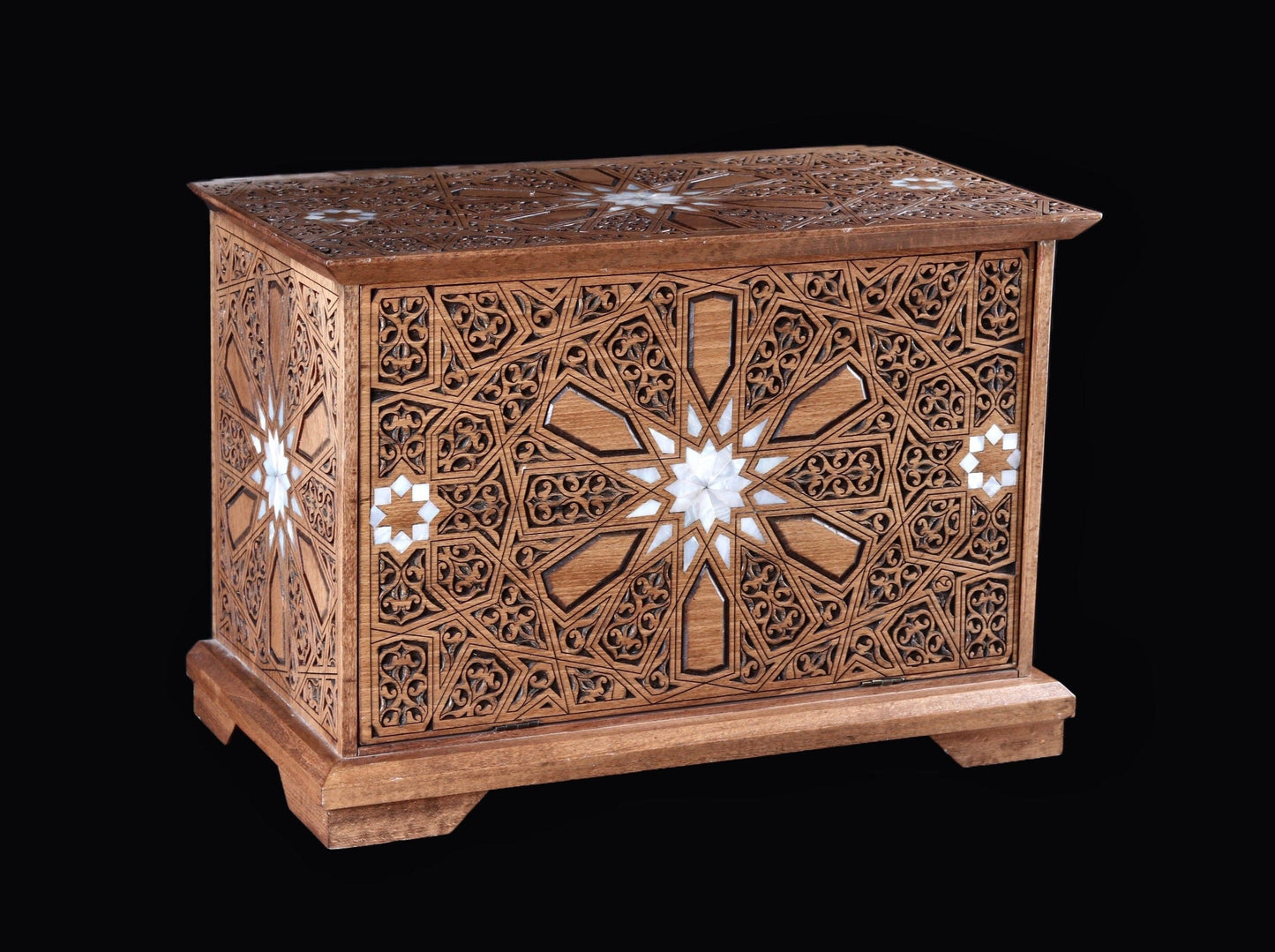 Jewelery Box - Carved and inlayed