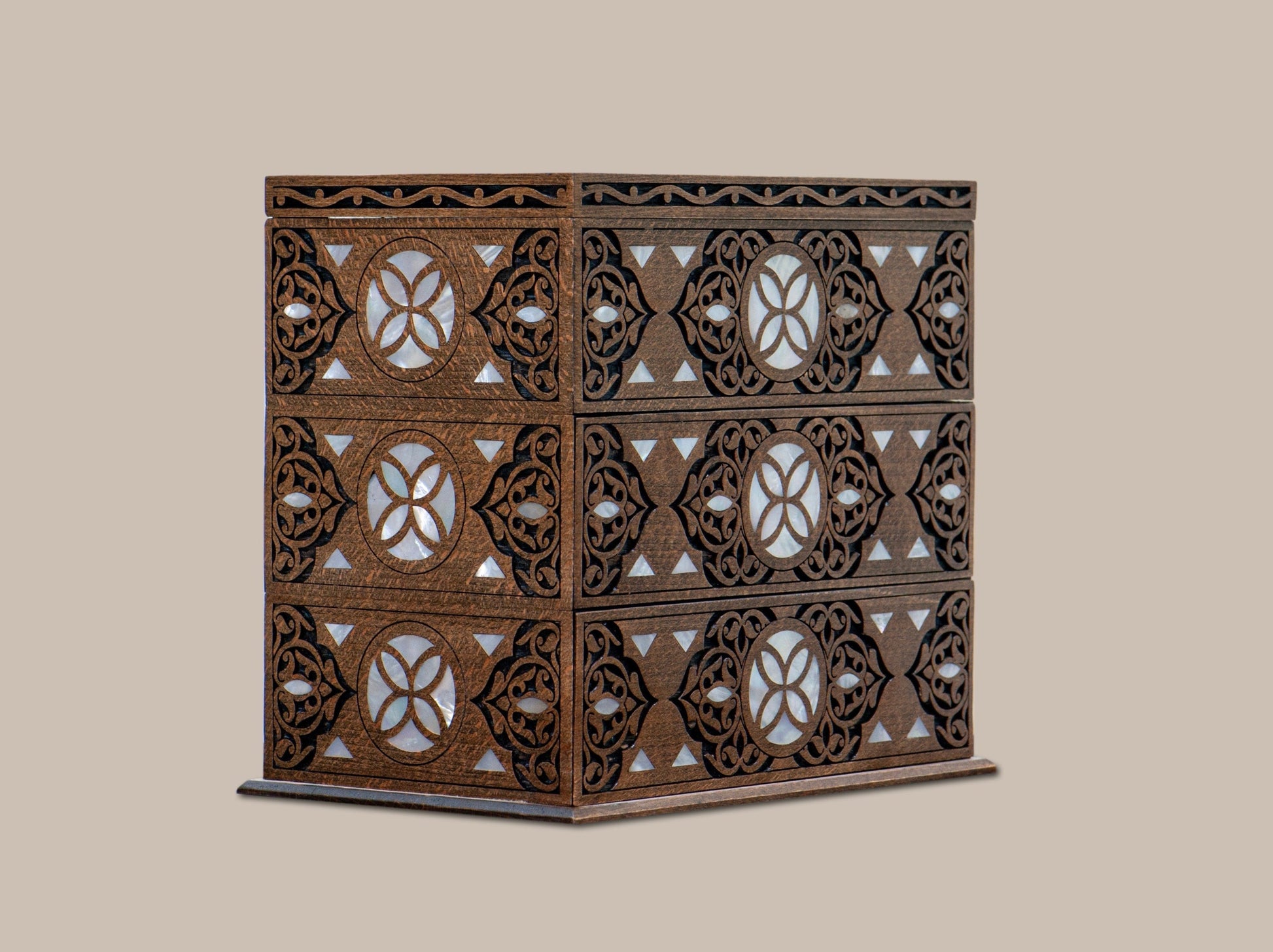 Jewelry Box - Inlaid Walnut Wood