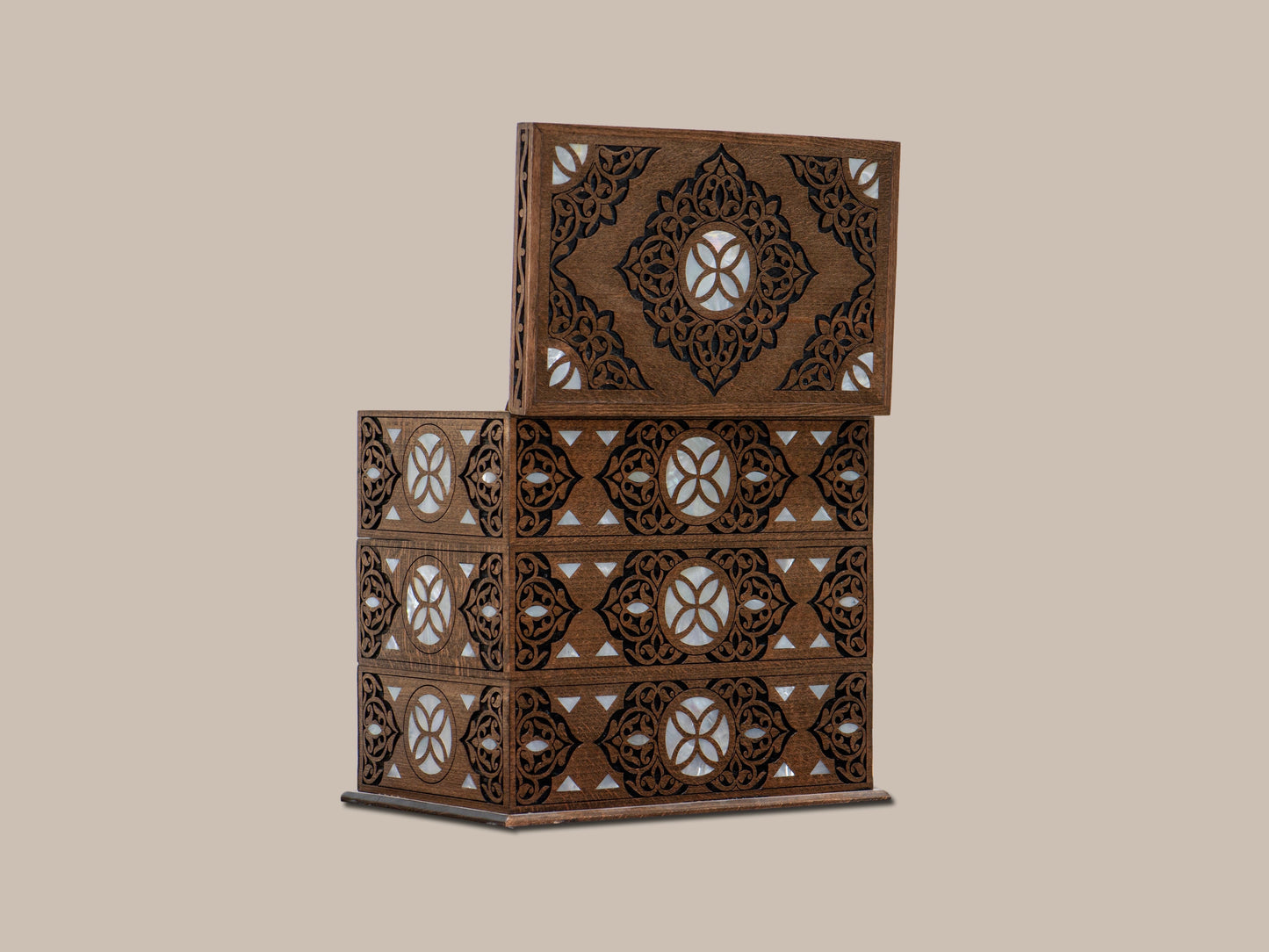 Jewelry Box - Inlaid Walnut Wood