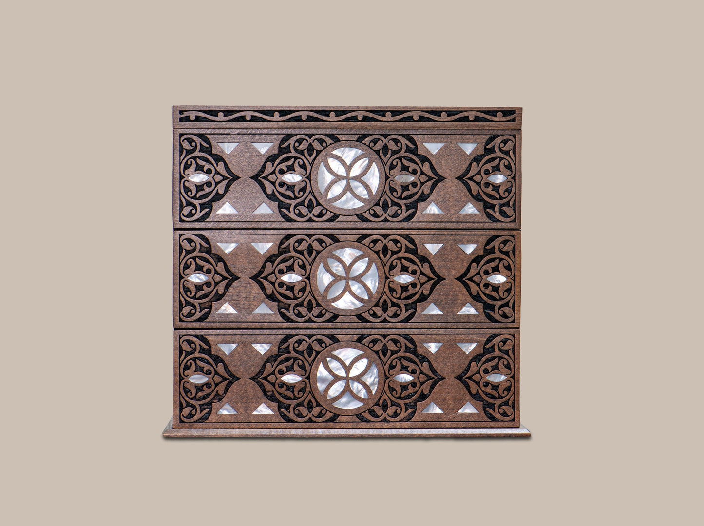 Jewelry Box - Inlaid Walnut Wood