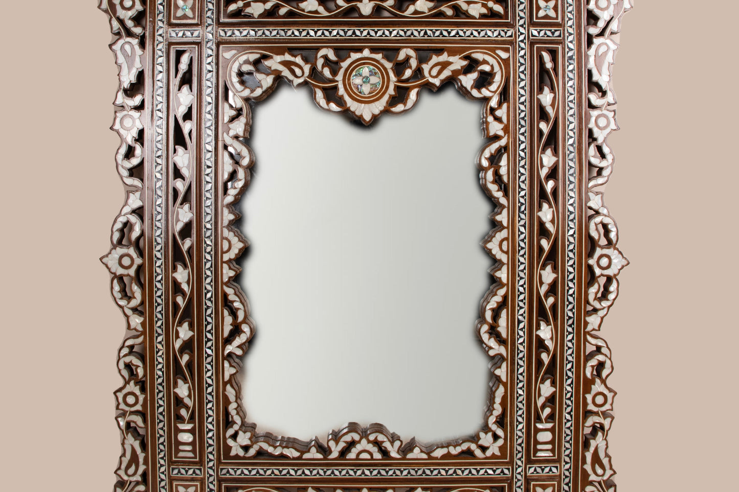 Mirror - Inlayed with Blue and White Mother of Pearl