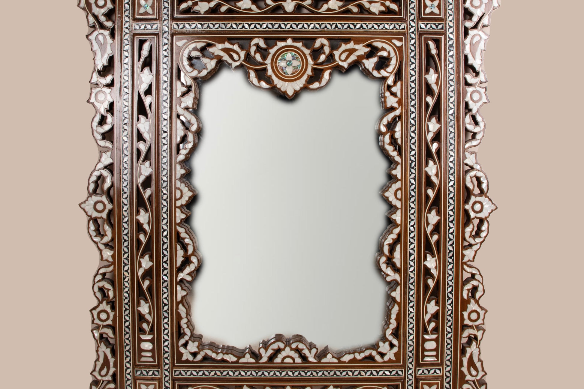 Mirror - Inlayed with Blue and White Mother of Pearl