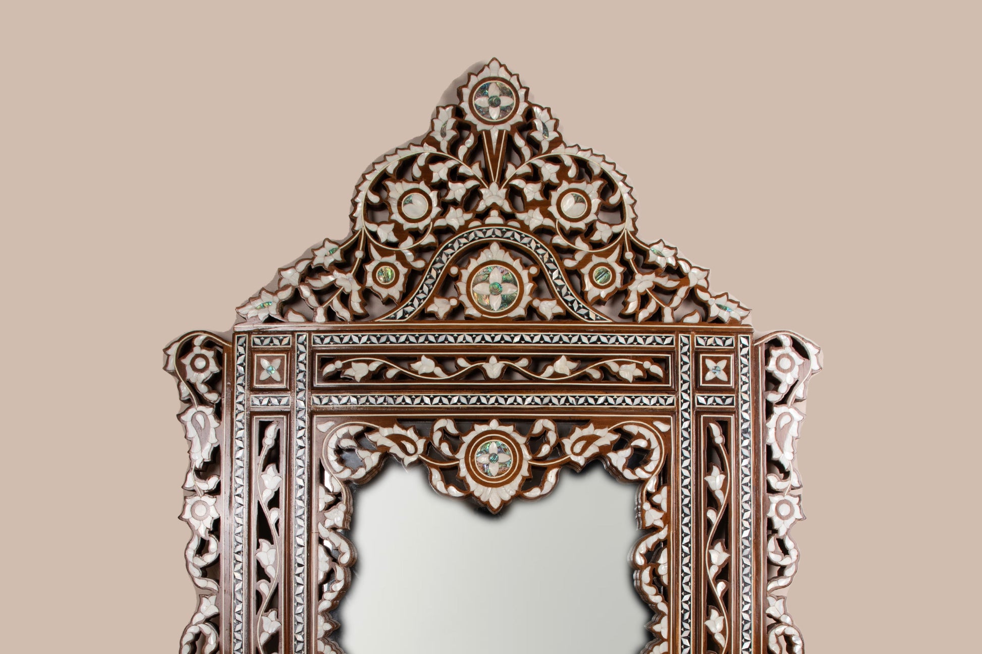 Mirror - Inlayed with Blue and White Mother of Pearl