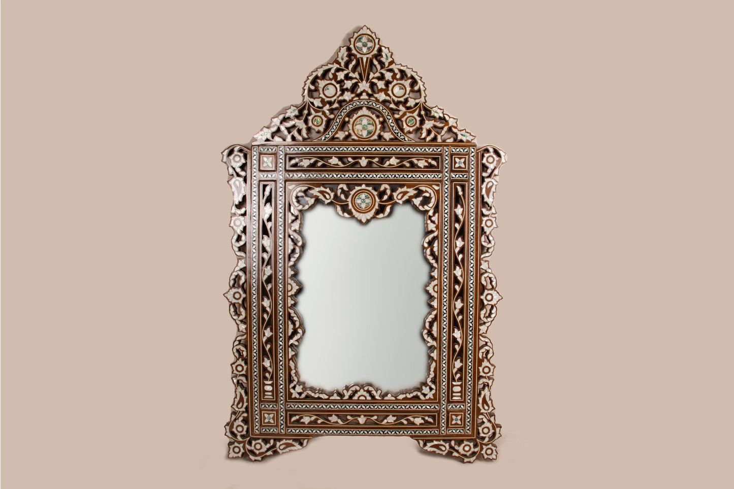Mirror - Inlayed with Blue and White Mother of Pearl