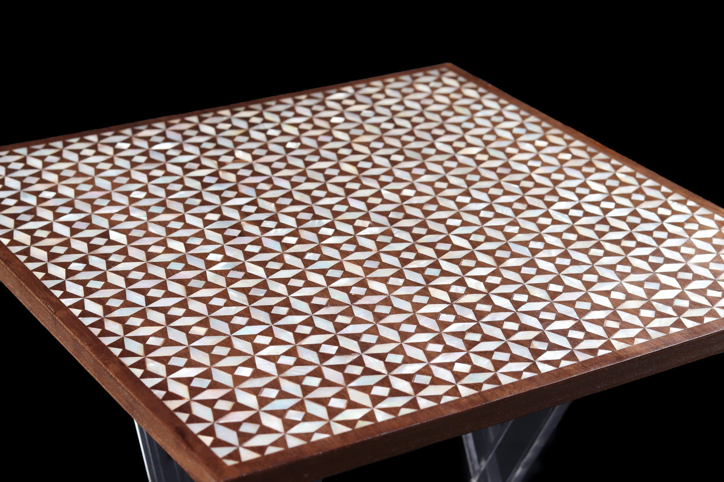 Mother of Pearl Embedded Serving Tables - Set of 4