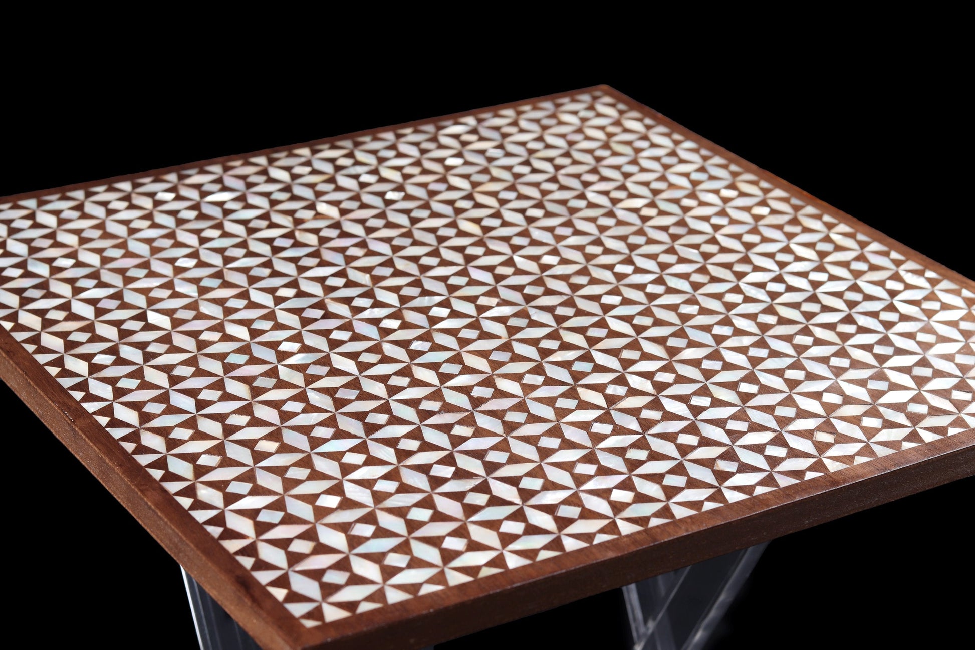 Mother of Pearl Embedded Serving Tables - Set of 4