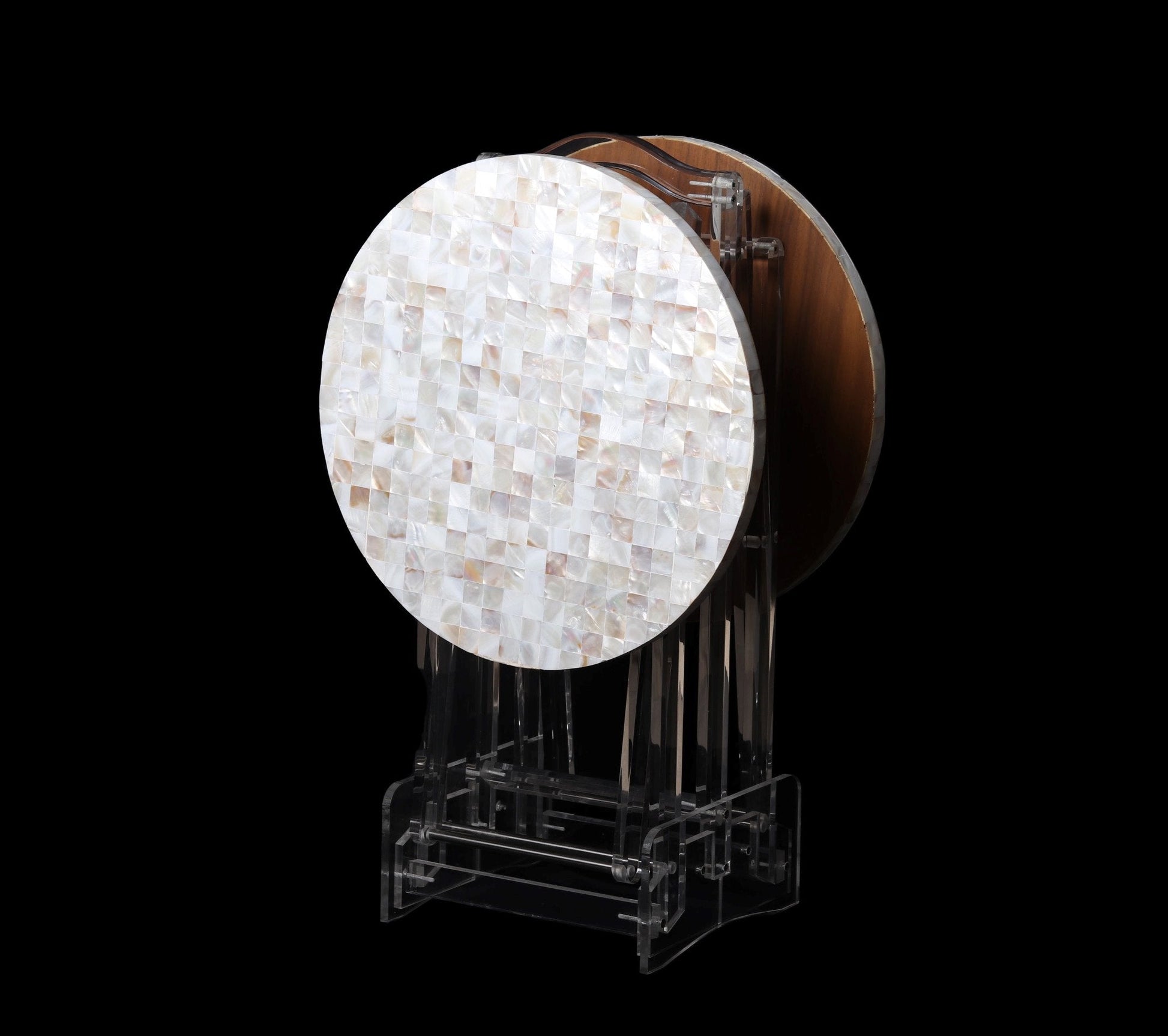 Serving Tables - Covered in mother of pearl - Set of 2