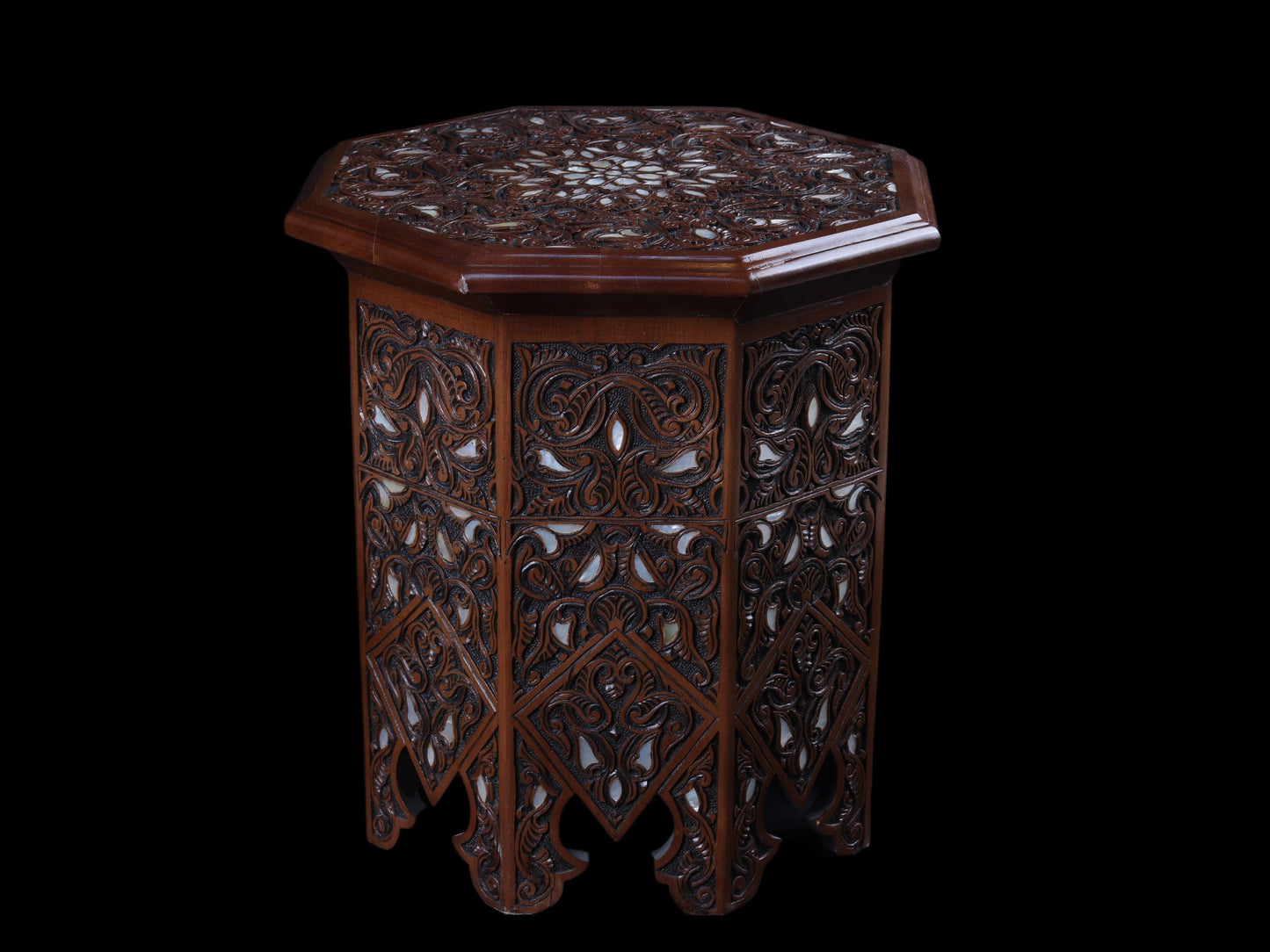 Side Table Set - Hand Engraved and Inlayed with Mother of Pearl