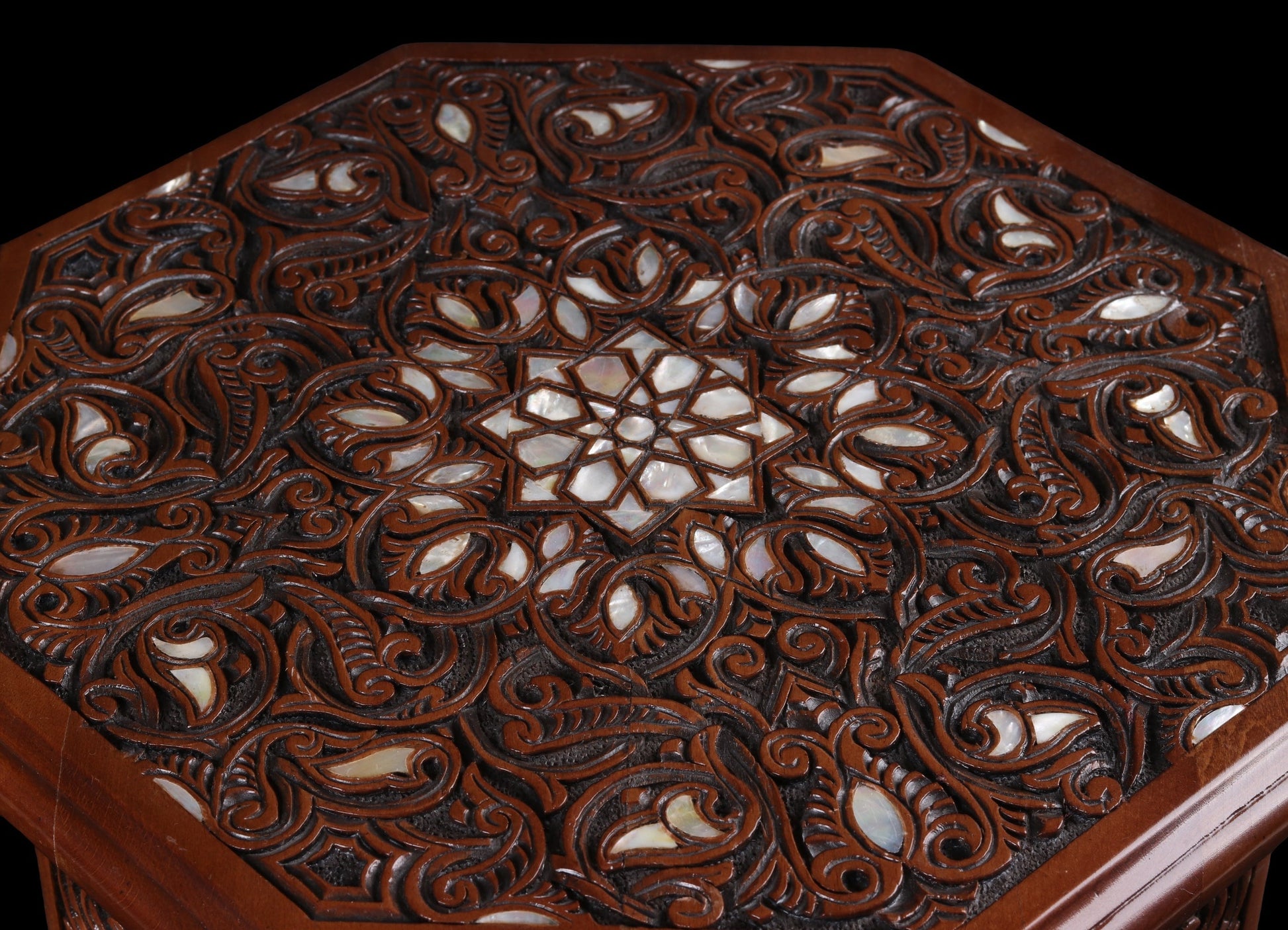 Side Table Set - Hand Engraved and Inlayed with Mother of Pearl