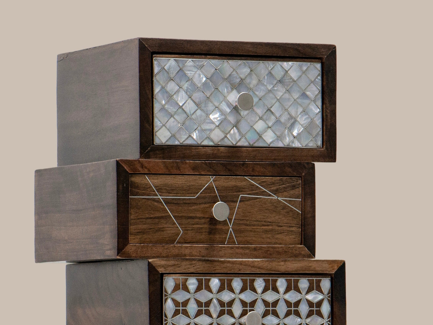 Stacked Drawers Set - Mother Pearl Inlay