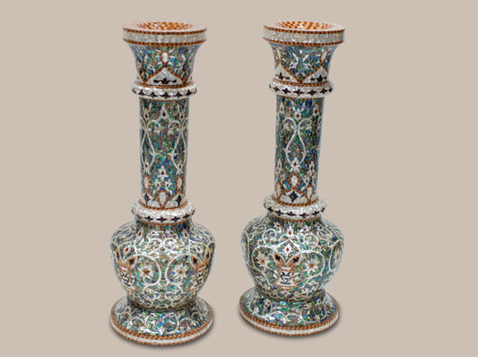Vases Embellished with Mother Pearl